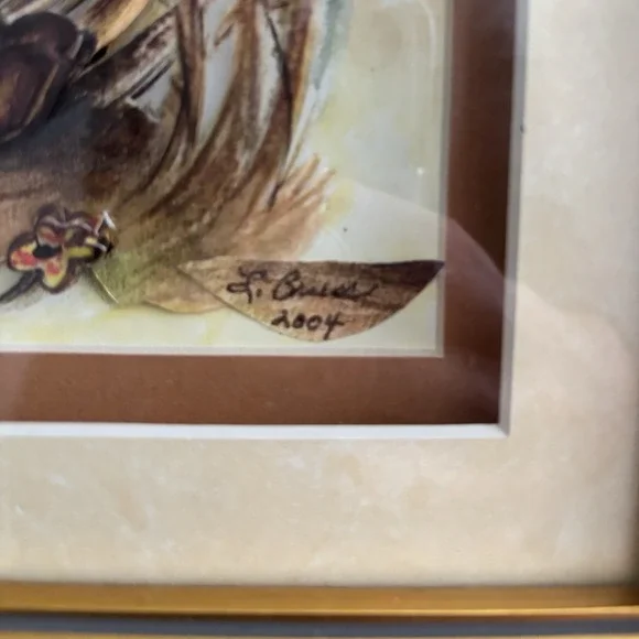 VTG 3D Decoupage Hummel Style Framed Art Two Children Artist Signed Cottagecore - Picture 2 of 14